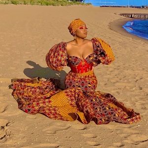 Custom African Print Gown